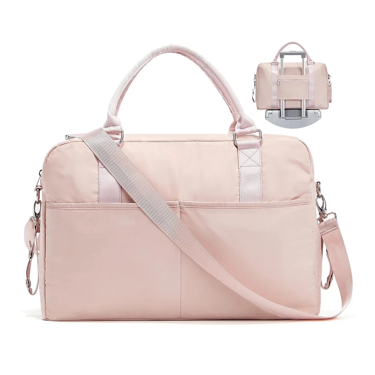 Sac rose pour femme, idéal pour escapades et voyages courts