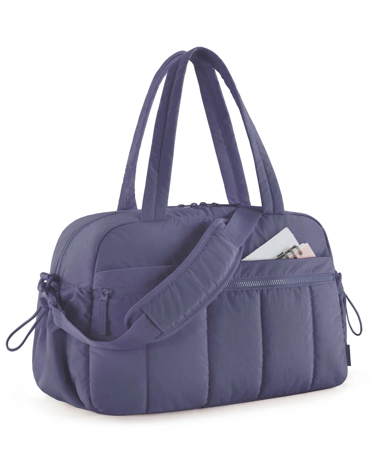 Sac bleu marine matelassé, adapté pour week-ends