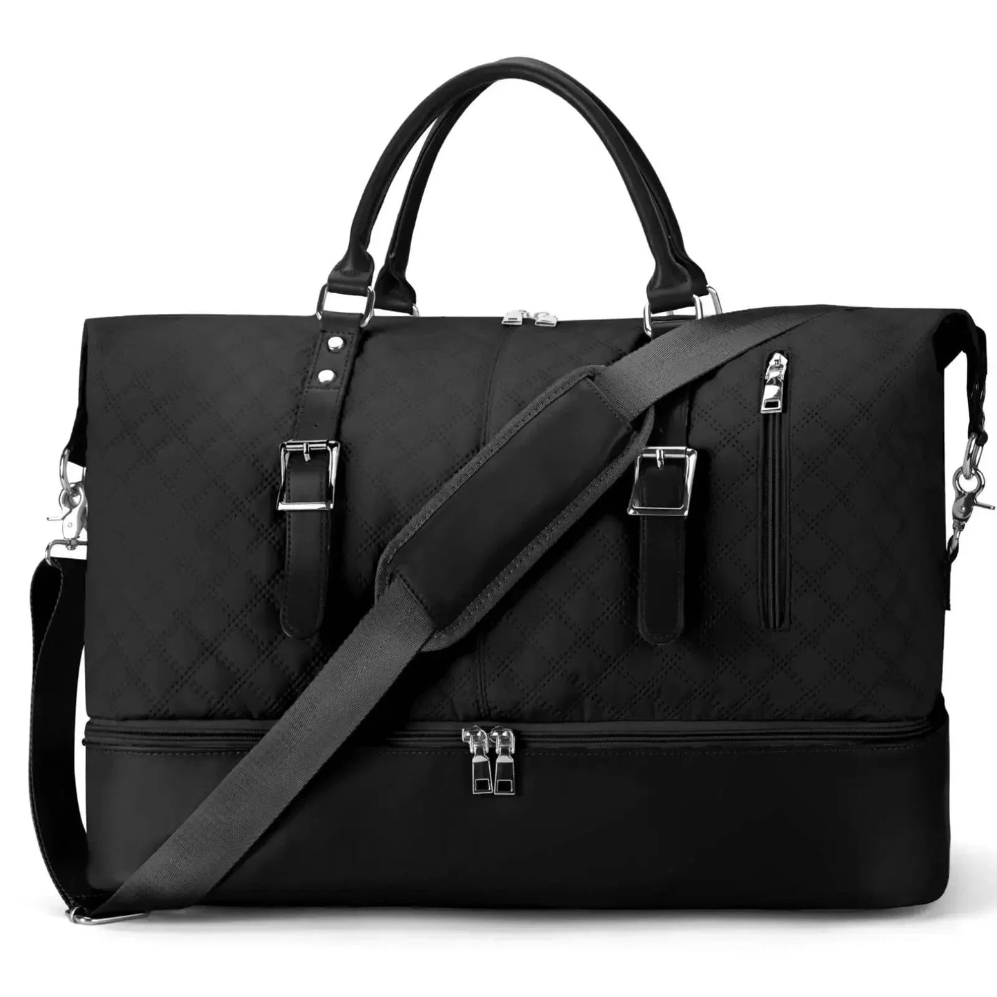 Sac noir élégant avec bandoulière amovible