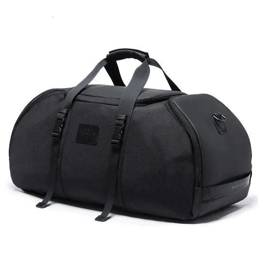 Détail du matériau robuste du sac noir