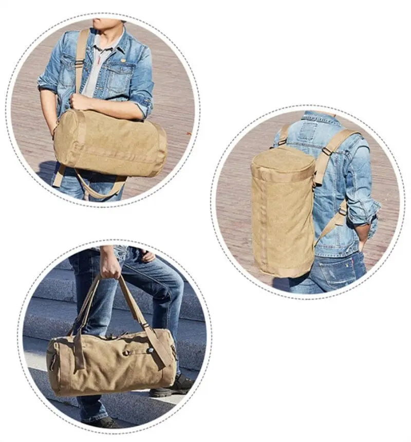 Détail des fermetures éclair robustes du sac vintage