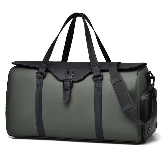Sac weekender posé sur une surface, montrant ses dimensions
