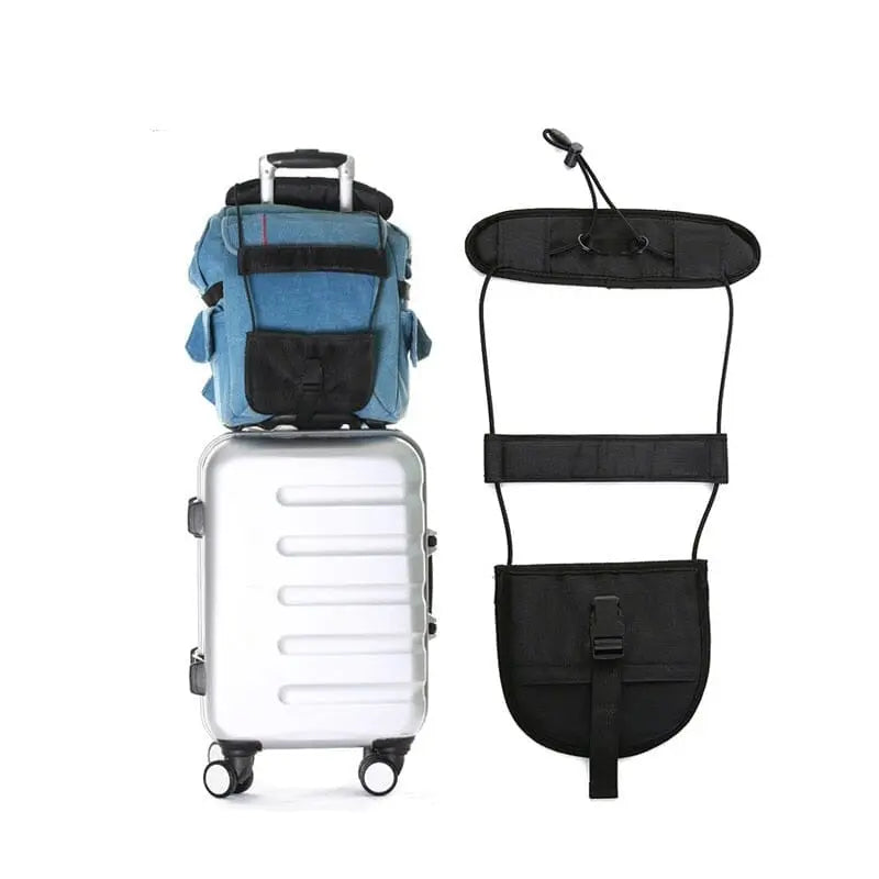 Sangle de bagage ajustée sur une valise à roulettes