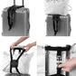 Sangle élastique attachée à une valise grise