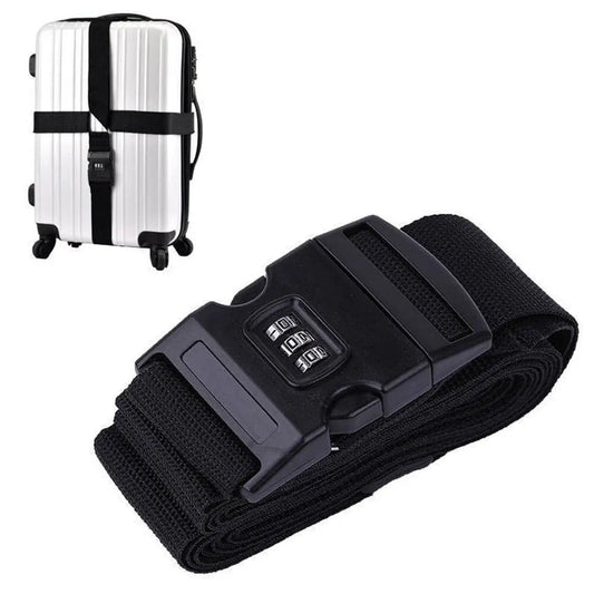 Sangle noire pour valise avec code à 3 chiffres