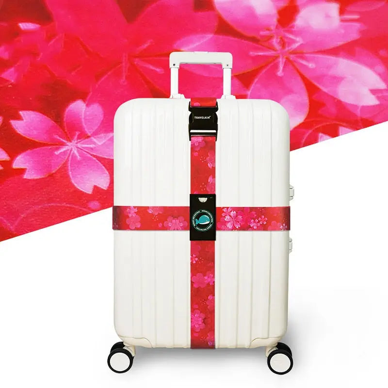 Sangle valise motif Sakura en nylon réglable