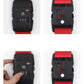Vue latérale de la sangle TSA en nylon sur valise
