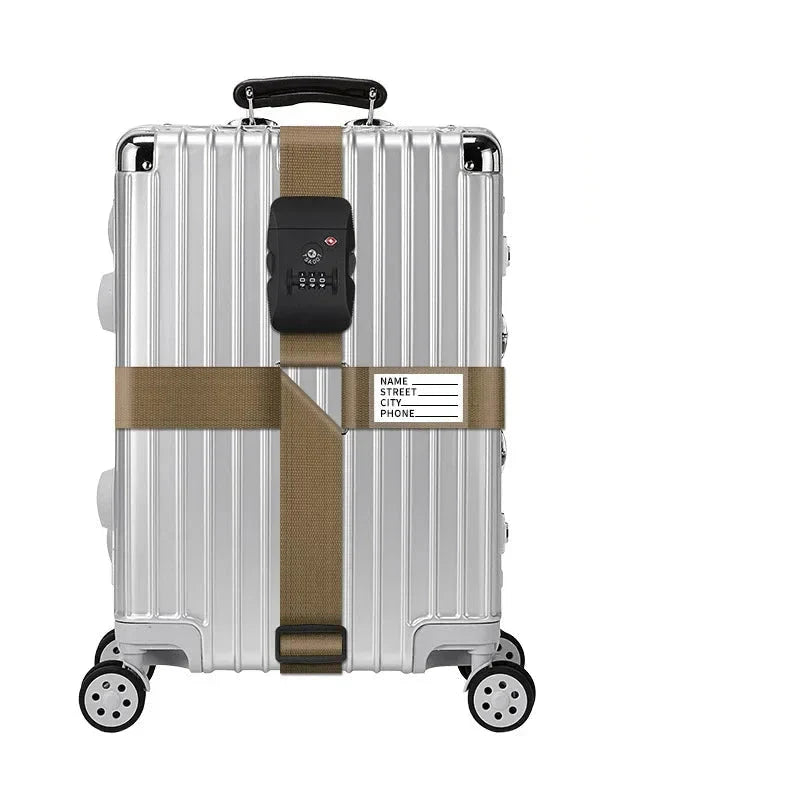 Sangle TSA marron, détail du matériau en nylon