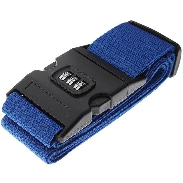 Sangle de valise bleu marine avec code à 3 chiffres