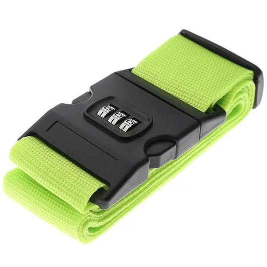 Sangle verte en nylon avec code à 3 chiffres pour valise