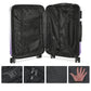 Détail des roues pivotantes à 360 degrés d'une valise