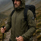 Veste softshell noire avec doublure polaire visible