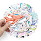 Lot de 50 autocollants voyage colorés en PVC