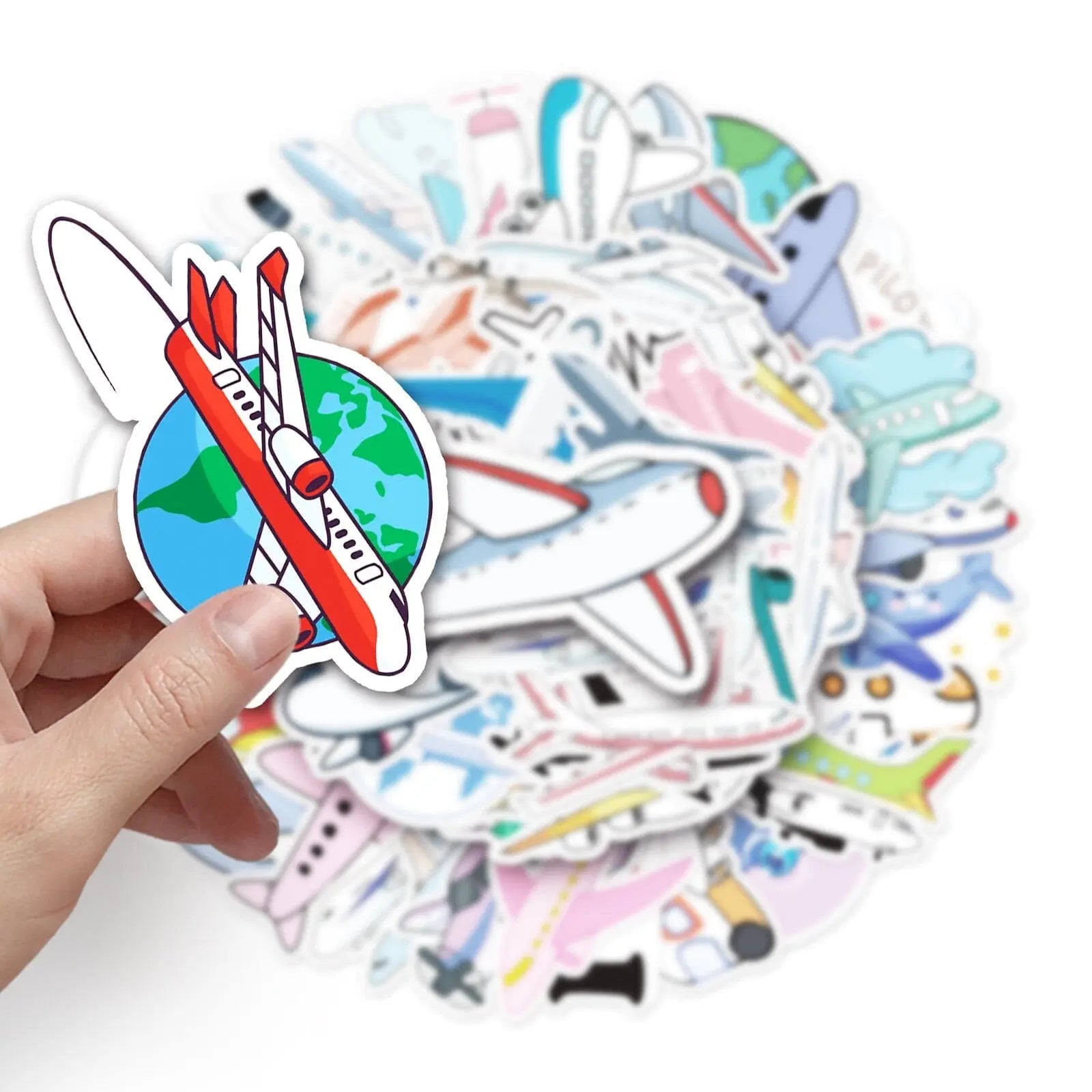 Stickers de différentes tailles pour bagages et accessoires