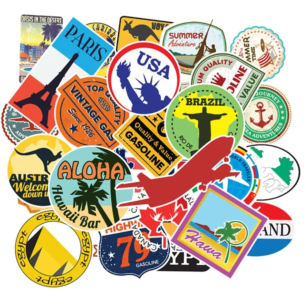 Stickers personnalisables pour bagages et ordinateurs