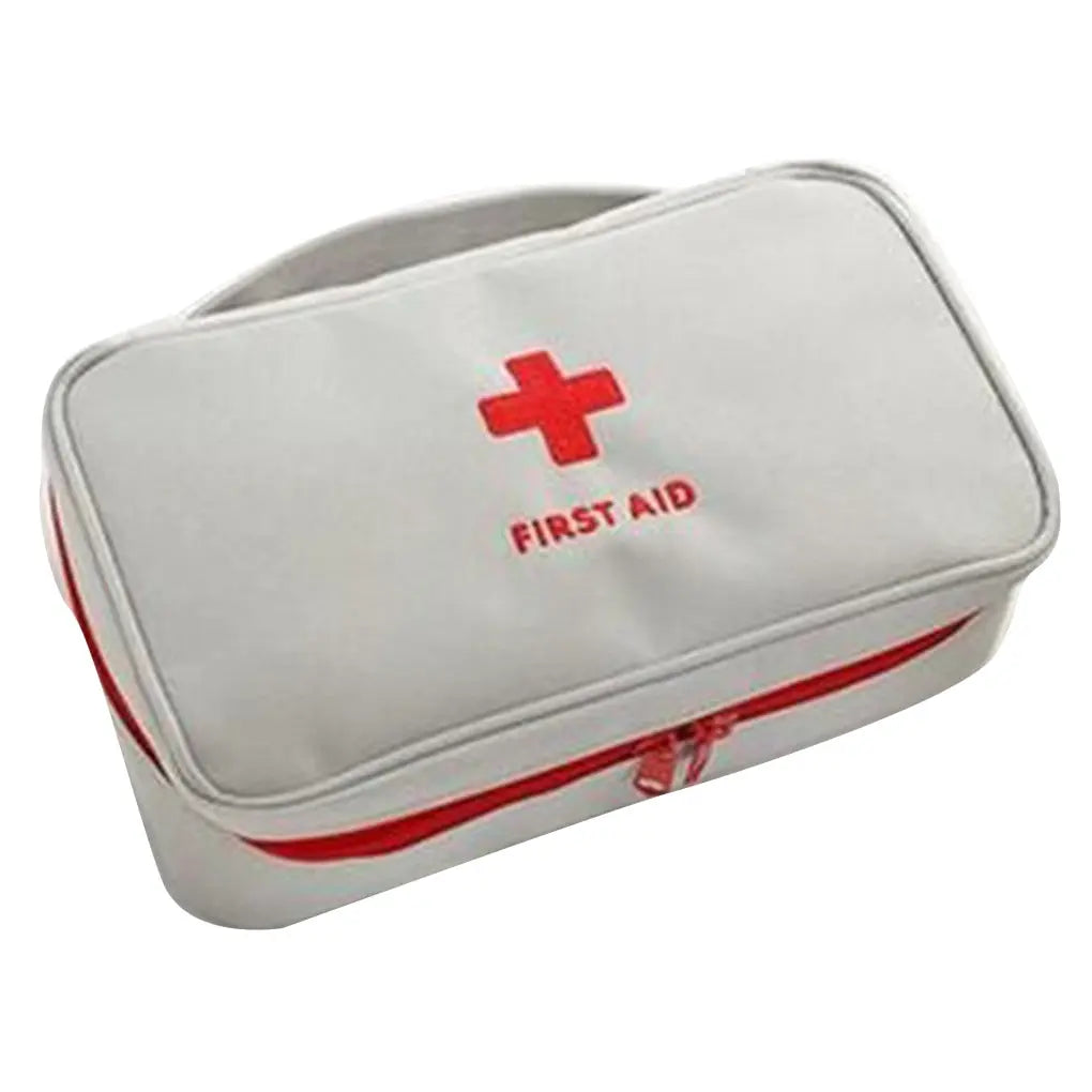 Trousse de secours blanche, fermée, en tissu oxford