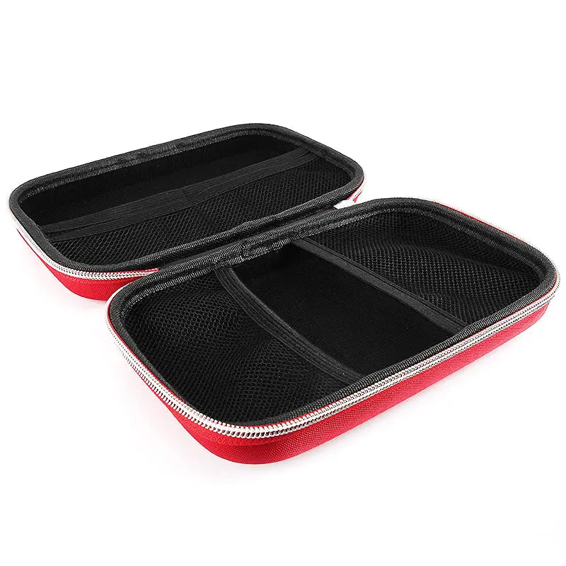 Trousse de secours rigide ouverte avec compartiments visibles