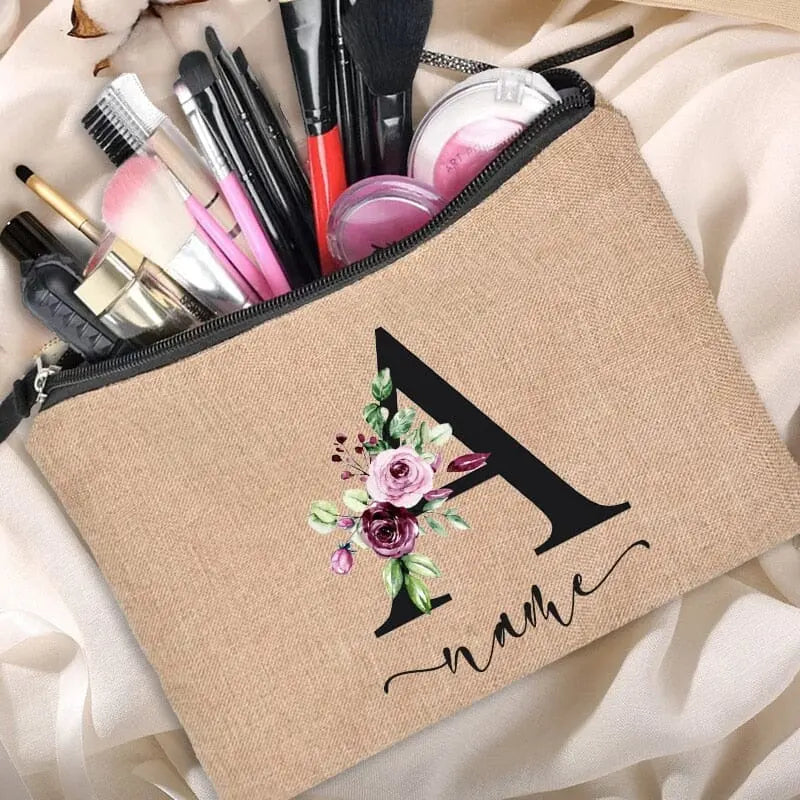 Trousse Maquillage Personnalisée trousse maquillage personnalisee brprenom vue de face