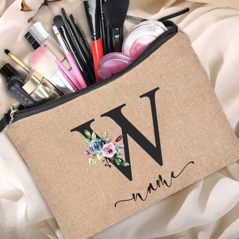 Trousse Maquillage Personnalisée trousse maquillage personnalisee brprenom vue rapprochée vue 24