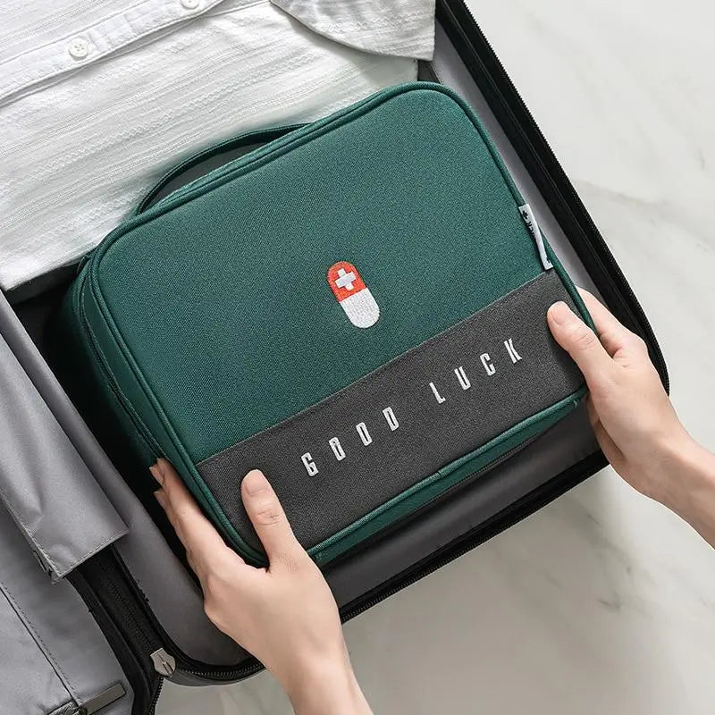 Grande trousse de secours rouge avec fermeture éclair