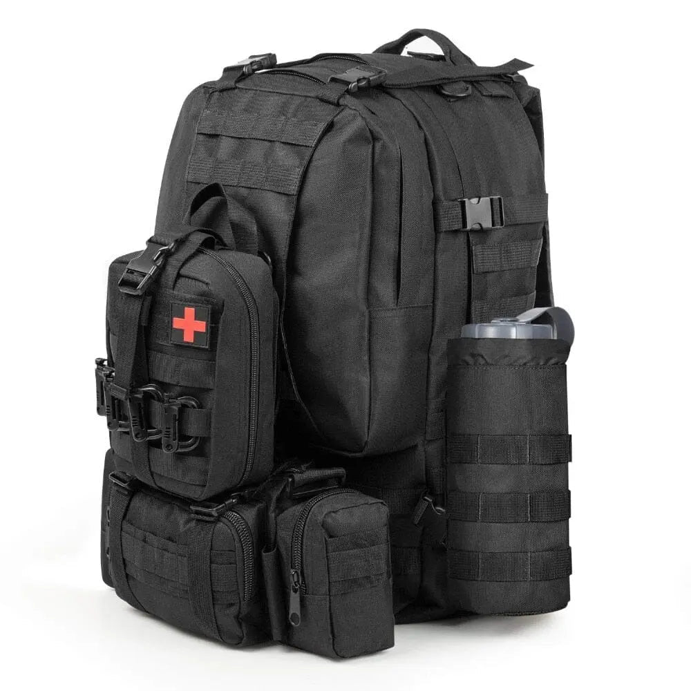 Intérieur de la trousse montrant plusieurs compartiments