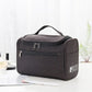 Trousse noire élégante avec fermeture éclair visible