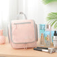 Trousse de toilette rose avec crochet intégré