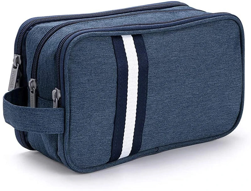 Trousse de toilette bleu marine avec poches multiples