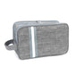 Trousse de toilette grise avec design fonctionnel et élégant