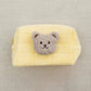 Trousse jaune pour bébé avec motif ourson en coton