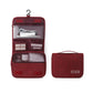 Trousse de toilette rouge, compacte et pratique