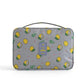 Trousse grise avec motif citrons, vue détaillée