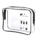Trousse de toilette transparente avec fermeture éclair visible