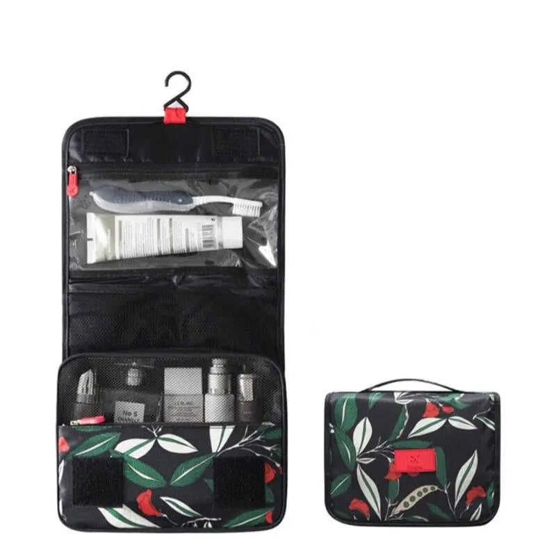 Trousse de toilette suspendue avec motif floral coloré