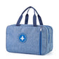 Trousse de voyage bleue avec fermeture éclair