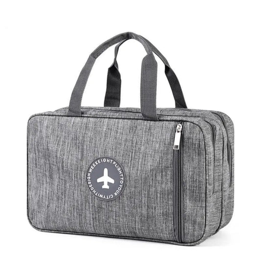 Trousse grise avec compartiments pour accessoires