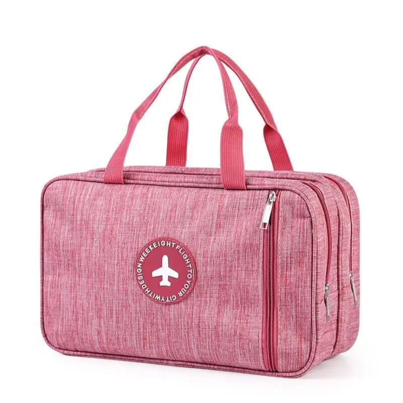 Sac de toilette rouge pour organisation facile