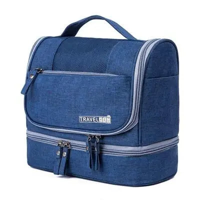 Trousse de toilette bleu marine avec compartiments suspendus