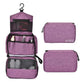 Trousse violette ouverte révélant ses poches multiples