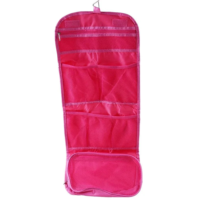 Trousse de toilette ouverte avec crochet pour suspension