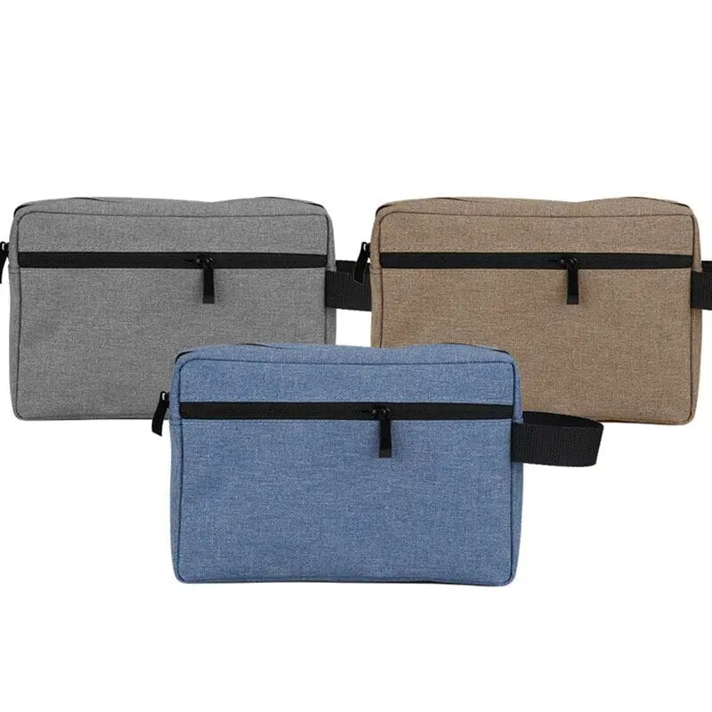 Trousse de toilette avec petite poche frontale zippée