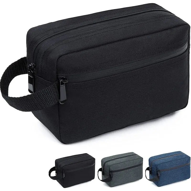 Gros plan sur le tissu oxford de la trousse de toilette