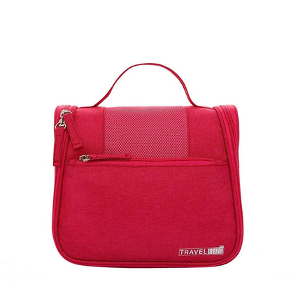 Trousse de toilette rose avec crochet pour suspension