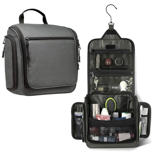 Vue intérieure de la trousse avec poches en filet et zips