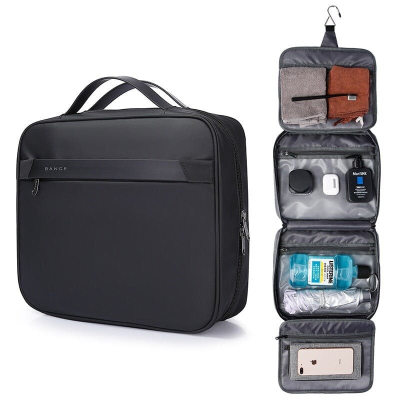 Trousse noire suspendue, idéale pour les voyages