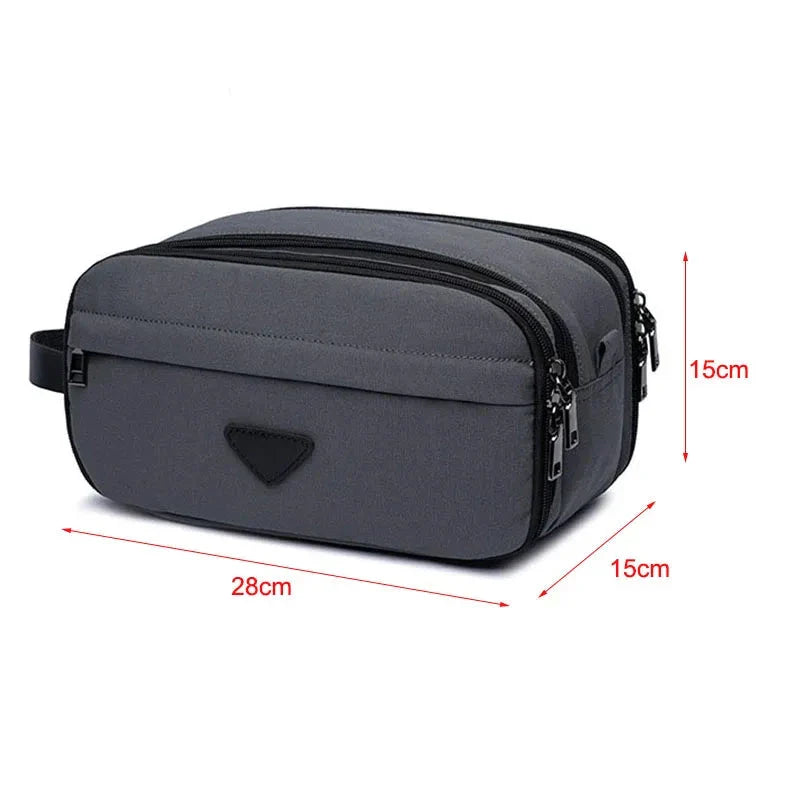 Trousse de toilette en tissu oxford résistant, vue de dos