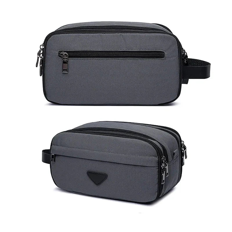 Trousse de toilette avec poche avant et poignée de transport