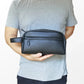 Trousse noire avec fermeture éclair et poignée de transport