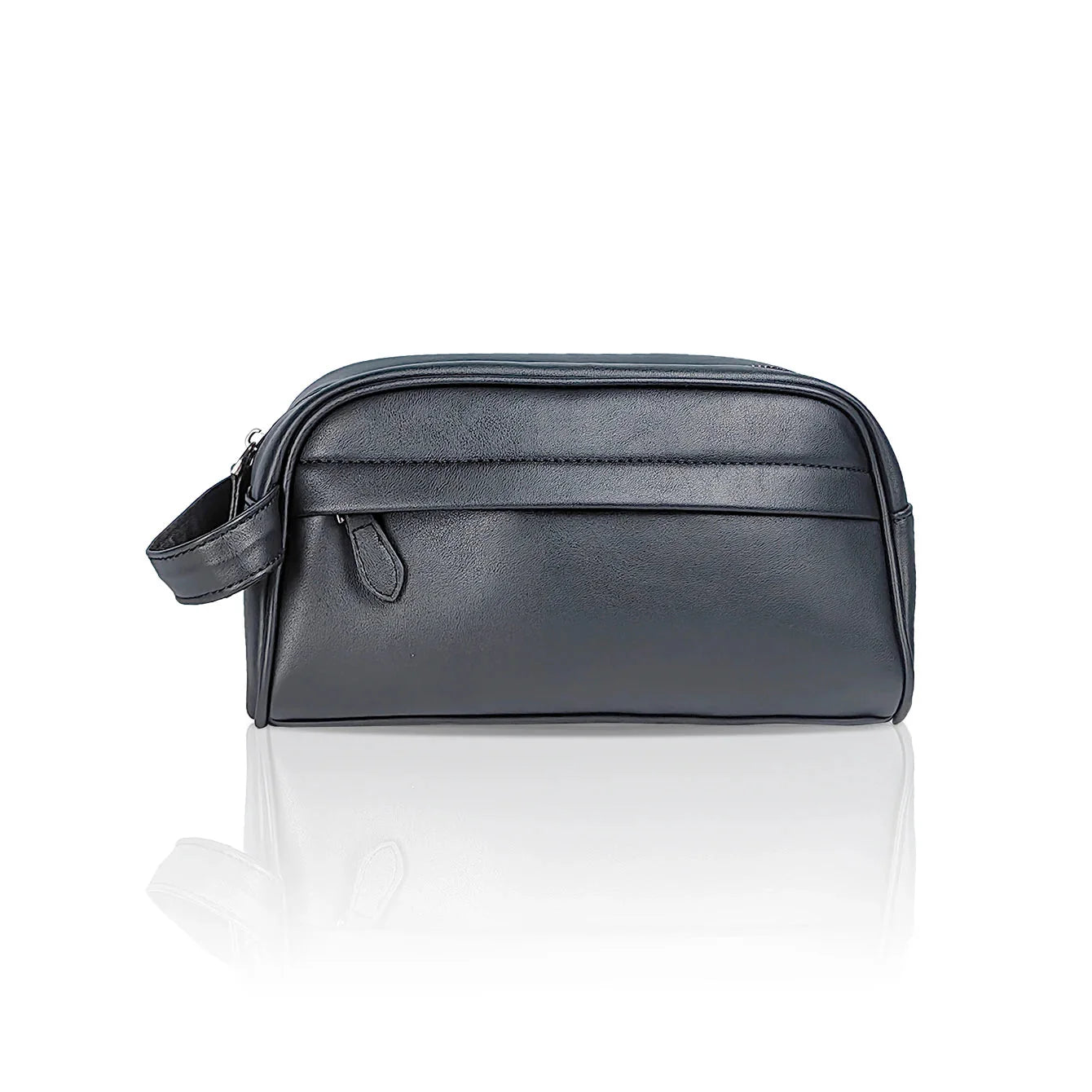 Intérieur spacieux d'une trousse de toilette pour homme