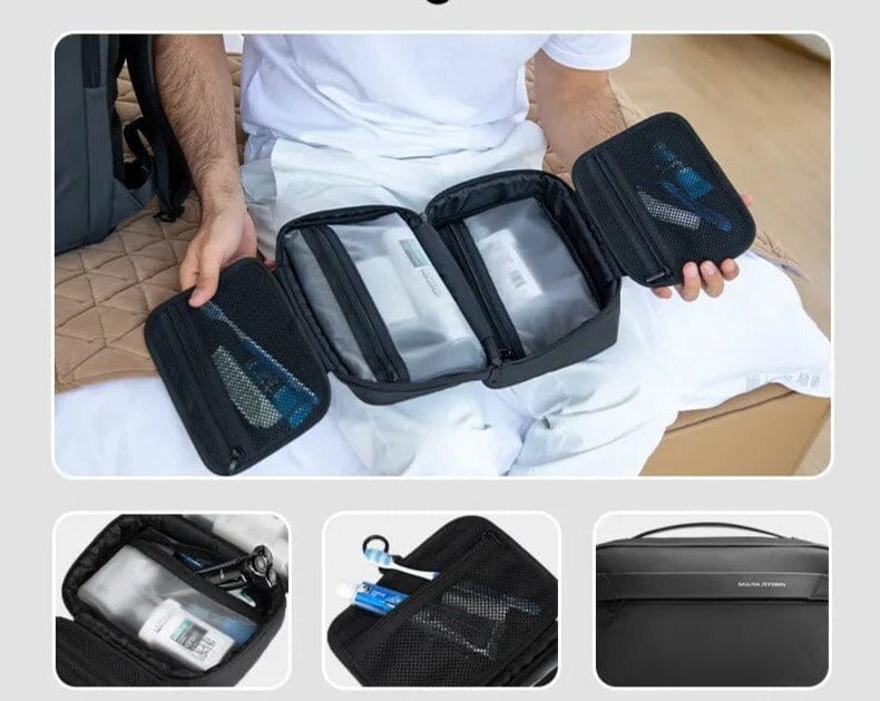 Trousse de toilette fermée avec poignée de transport